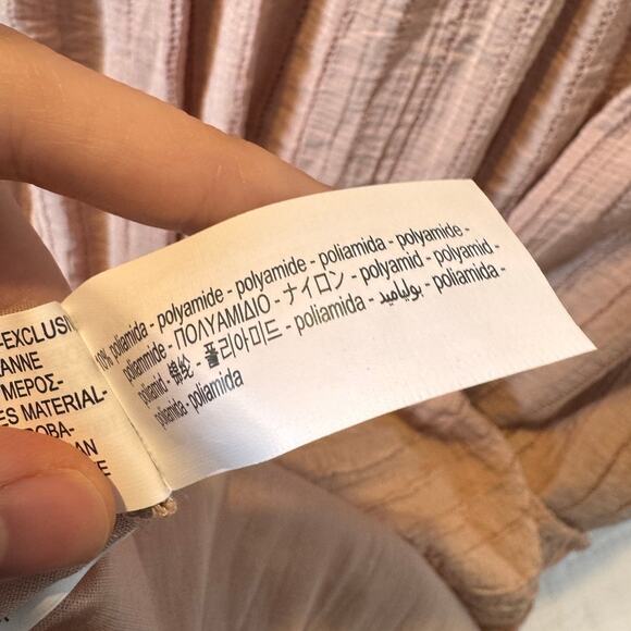 Zara Textured Midi Dress Pale Pink - Size XS - Picture 7 of 8